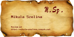 Mikula Szelina névjegykártya
